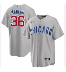 Men Chicago Cubs Trey Mancini #36 Gray Cool Base Stitched MLB Jersey Men Chicago Cubs Trey Mancini #36 Gray Cool Base Stitched MLB Jersey