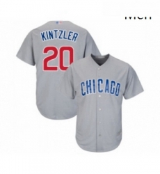 Mens Chicago Cubs 20 Brandon Kintzler Replica Grey Road Cool Base Baseball Jersey Mens Chicago Cubs 20 Brandon Kintzler Replica Grey Road Cool Base Baseball Jersey