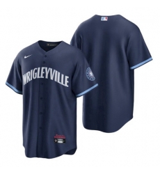 Men's Chicago Cubs Wrigleyville Navy 2021 City Connect Replica Jersey Men's Chicago Cubs Wrigleyville Navy 2021 City Connect Replica Jersey