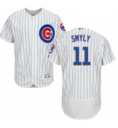 Mens Majestic Chicago Cubs 11 Drew Smyly White Home Flex Base Authentic Collection MLB Jersey Mens Majestic Chicago Cubs 11 Drew Smyly White Home Flex Base Authentic Collection MLB Jersey