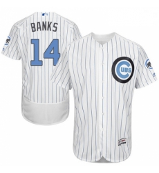 Mens Majestic Chicago Cubs 14 Ernie Banks Authentic White 2016 Fathers Day Fashion Flex Base MLB Jersey Mens Majestic Chicago Cubs 14 Ernie Banks Authentic White 2016 Fathers Day Fashion Flex Base MLB Jersey