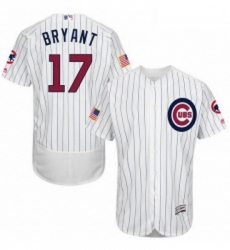 Mens Majestic Chicago Cubs 17 Kris Bryant White Fashion Stars Stripes Flex Base MLB Jersey Mens Majestic Chicago Cubs 17 Kris Bryant White Fashion Stars Stripes Flex Base MLB Jersey