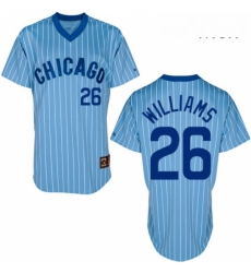 Mens Majestic Chicago Cubs 26 Billy Williams Authentic BlueWhite Strip Cooperstown Throwback MLB Jersey Mens Majestic Chicago Cubs 26 Billy Williams Authentic BlueWhite Strip Cooperstown Throwback MLB Jersey
