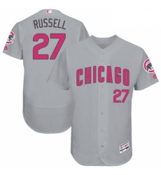 Mens Majestic Chicago Cubs 27 Addison Russell Grey Mothers Day Flexbase Authentic Collection MLB Jersey Mens Majestic Chicago Cubs 27 Addison Russell Grey Mothers Day Flexbase Authentic Collection MLB Jersey