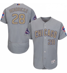 Mens Majestic Chicago Cubs 28 Kyle Hendricks Gray 2017 Gold Champion Flexbase Authentic Collection MLB Jersey Mens Majestic Chicago Cubs 28 Kyle Hendricks Gray 2017 Gold Champion Flexbase Authentic Collection MLB Jersey