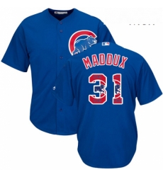 Mens Majestic Chicago Cubs 31 Greg Maddux Authentic Royal Blue Team Logo Fashion Cool Base MLB Jersey Mens Majestic Chicago Cubs 31 Greg Maddux Authentic Royal Blue Team Logo Fashion Cool Base MLB Jersey