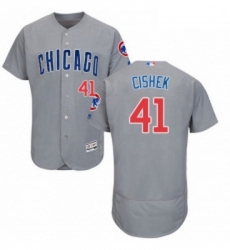 Mens Majestic Chicago Cubs 41 Steve Cishek Grey Road Flex Base Authentic Collection MLB Jersey Mens Majestic Chicago Cubs 41 Steve Cishek Grey Road Flex Base Authentic Collection MLB Jersey