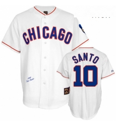 Mens Mitchell and Ness Chicago Cubs 10 Ron Santo Replica White 1968 Throwback MLB Jersey Mens Mitchell and Ness Chicago Cubs 10 Ron Santo Replica White 1968 Throwback MLB Jersey