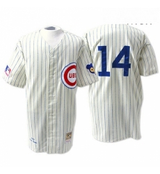 Mens Mitchell and Ness Chicago Cubs 14 Ernie Banks Replica White Throwback MLB Jersey Mens Mitchell and Ness Chicago Cubs 14 Ernie Banks Replica White Throwback MLB Jersey