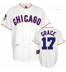 Mens Mitchell and Ness Chicago Cubs 17 Mark Grace Authentic White 1968 Throwback MLB Jersey Mens Mitchell and Ness Chicago Cubs 17 Mark Grace Authentic White 1968 Throwback MLB Jersey