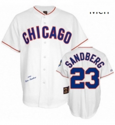 Mens Mitchell and Ness Chicago Cubs 23 Ryne Sandberg Replica White 1988 Throwback MLB Jersey Mens Mitchell and Ness Chicago Cubs 23 Ryne Sandberg Replica White 1988 Throwback MLB Jersey