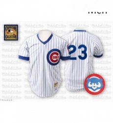 Mens Mitchell and Ness Chicago Cubs 23 Ryne Sandberg Replica White Throwback MLB Jersey Mens Mitchell and Ness Chicago Cubs 23 Ryne Sandberg Replica White Throwback MLB Jersey