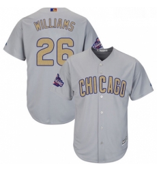 Womens Majestic Chicago Cubs 26 Billy Williams Authentic Gray 2017 Gold Champion MLB Jersey Womens Majestic Chicago Cubs 26 Billy Williams Authentic Gray 2017 Gold Champion MLB Jersey