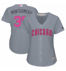 Womens Majestic Chicago Cubs 38 Mike Montgomery Authentic Grey Mothers Day Cool Base MLB Jersey Womens Majestic Chicago Cubs 38 Mike Montgomery Authentic Grey Mothers Day Cool Base MLB Jersey