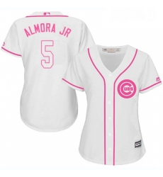 Womens Majestic Chicago Cubs 5 Albert Almora Jr Authentic White Fashion MLB Jersey Womens Majestic Chicago Cubs 5 Albert Almora Jr Authentic White Fashion MLB Jersey