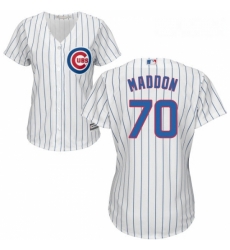 Womens Majestic Chicago Cubs 70 Joe Maddon Replica White Home Cool Base MLB Jersey Womens Majestic Chicago Cubs 70 Joe Maddon Replica White Home Cool Base MLB Jersey