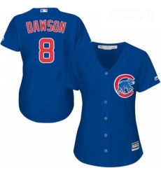Womens Majestic Chicago Cubs 8 Andre Dawson Replica Royal Blue Alternate MLB Jersey Womens Majestic Chicago Cubs 8 Andre Dawson Replica Royal Blue Alternate MLB Jersey