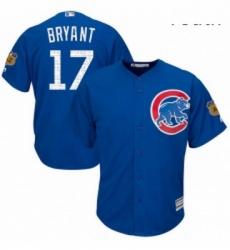 Youth Majestic Chicago Cubs 17 Kris Bryant Authentic Royal Blue 2017 Spring Training Cool Base MLB Jersey Youth Majestic Chicago Cubs 17 Kris Bryant Authentic Royal Blue 2017 Spring Training Cool Base MLB Jersey