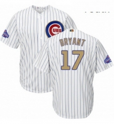 Youth Majestic Chicago Cubs 17 Kris Bryant Authentic White 2017 Gold Program Cool Base MLB Jersey Youth Majestic Chicago Cubs 17 Kris Bryant Authentic White 2017 Gold Program Cool Base MLB Jersey