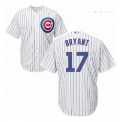 Youth Majestic Chicago Cubs 17 Kris Bryant Replica White Home Cool Base MLB Jersey