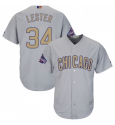 Youth Majestic Chicago Cubs 34 Jon Lester Authentic Gray 2017 Gold Champion Cool Base MLB Jersey Youth Majestic Chicago Cubs 34 Jon Lester Authentic Gray 2017 Gold Champion Cool Base MLB Jersey