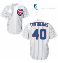 Youth Majestic Chicago Cubs 40 Willson Contreras Replica White Home Cool Base MLB Jersey Youth Majestic Chicago Cubs 40 Willson Contreras Replica White Home Cool Base MLB Jersey