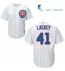 Youth Majestic Chicago Cubs 41 John Lackey Replica White Home Cool Base MLB Jersey Youth Majestic Chicago Cubs 41 John Lackey Replica White Home Cool Base MLB Jersey