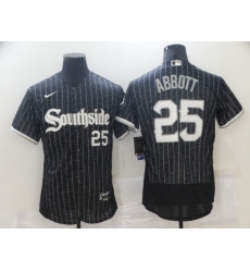 Chicago White Sox 25 Jeff Abbott Black 2021 City Connect Flexbase Jersey Chicago White Sox 25 Jeff Abbott Black 2021 City Connect Flexbase Jersey