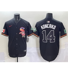 Men Chicago White Sox 14 Paul Konerko Black Mexico Limited Stitched Jersey