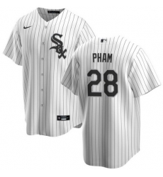 Men Chicago White Sox 28 Tommy Pham White Cool Base Stitched Baseball Jersey Men Chicago White Sox 28 Tommy Pham White Cool Base Stitched Baseball Jersey
