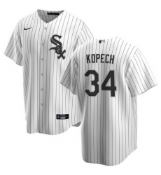 Men Chicago White Sox 34 Michael Kopech White Cool Base Stitched Jersey Men Chicago White Sox 34 Michael Kopech White Cool Base Stitched Jersey