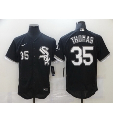 Men Chicago White Sox 35 Frank Thomas Black Stitched MLB Flex Base Nike Jersey Men Chicago White Sox 35 Frank Thomas Black Stitched MLB Flex Base Nike Jersey