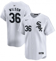Men Chicago White Sox 36 Steven Wilson White Home Limited Stitched Baseball Jersey Men Chicago White Sox 36 Steven Wilson White Home Limited Stitched Baseball Jersey