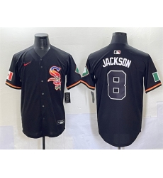Men Chicago White Sox 8 Bo Jackson Black Mexico Limited Stitched Baseball Jersey Men Chicago White Sox 8 Bo Jackson Black Mexico Limited Stitched Baseball Jersey