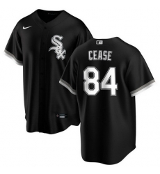 Men Chicago White Sox 84 Dylan Cease Black Cool Base Stitched Jersey Men Chicago White Sox 84 Dylan Cease Black Cool Base Stitched Jersey