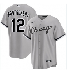 Men Chicago White Sox Colson Montgomery #12 Gray Stitched Jersey