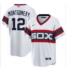 Men Chicago White Sox Colson Montgomery #12 White Cool Base Stitched Jersey Men Chicago White Sox Colson Montgomery #12 White Cool Base Stitched Jersey