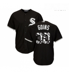 Mens Chicago White Sox 38 Ryan Goins Authentic Black Team Logo Fashion Cool Base Baseball Jersey Mens Chicago White Sox 38 Ryan Goins Authentic Black Team Logo Fashion Cool Base Baseball Jersey