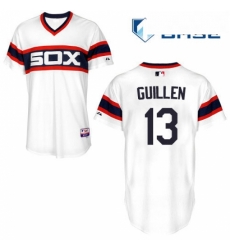 Mens Majestic Chicago White Sox 13 Ozzie Guillen Replica White 2013 Alternate Home Cool Base MLB Jersey Mens Majestic Chicago White Sox 13 Ozzie Guillen Replica White 2013 Alternate Home Cool Base MLB Jersey
