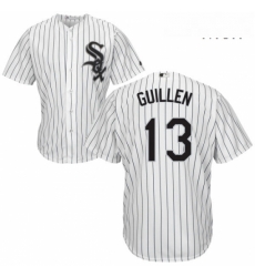 Mens Majestic Chicago White Sox 13 Ozzie Guillen Replica White Home Cool Base MLB Jersey Mens Majestic Chicago White Sox 13 Ozzie Guillen Replica White Home Cool Base MLB Jersey