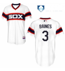 Mens Majestic Chicago White Sox 3 Harold Baines White Alternate Flex Base Authentic Collection MLB Jersey Mens Majestic Chicago White Sox 3 Harold Baines White Alternate Flex Base Authentic Collection MLB Jersey