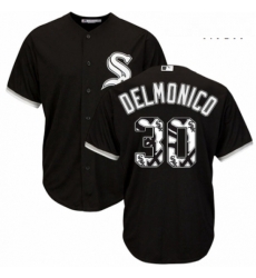 Mens Majestic Chicago White Sox 30 Nicky Delmonico Authentic Black Team Logo Fashion Cool Base MLB Jersey Mens Majestic Chicago White Sox 30 Nicky Delmonico Authentic Black Team Logo Fashion Cool Base MLB Jersey