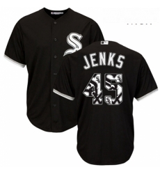 Mens Majestic Chicago White Sox 45 Bobby Jenks Authentic Black Team Logo Fashion Cool Base MLB Jersey Mens Majestic Chicago White Sox 45 Bobby Jenks Authentic Black Team Logo Fashion Cool Base MLB Jersey