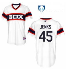 Mens Majestic Chicago White Sox 45 Bobby Jenks White Alternate Flex Base Authentic Collection MLB Jersey Mens Majestic Chicago White Sox 45 Bobby Jenks White Alternate Flex Base Authentic Collection MLB Jersey