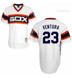 Mens Mitchell and Ness 1983 Chicago White Sox 23 Robin Ventura Authentic White Throwback MLB Jersey Mens Mitchell and Ness 1983 Chicago White Sox 23 Robin Ventura Authentic White Throwback MLB Jersey