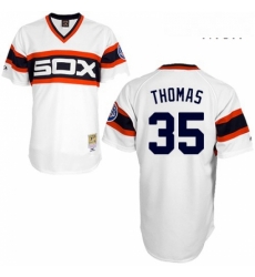 Mens Mitchell and Ness 1983 Chicago White Sox 35 Frank Thomas Replica White Throwback MLB Jersey Mens Mitchell and Ness 1983 Chicago White Sox 35 Frank Thomas Replica White Throwback MLB Jersey
