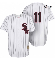 Mens Mitchell and Ness Chicago White Sox 11 Luis Aparicio Authentic White Throwback MLB Jersey Mens Mitchell and Ness Chicago White Sox 11 Luis Aparicio Authentic White Throwback MLB Jersey