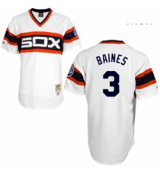 Mens Mitchell and Ness Chicago White Sox 3 Harold Baines Authentic White Throwback MLB Jersey Mens Mitchell and Ness Chicago White Sox 3 Harold Baines Authentic White Throwback MLB Jersey