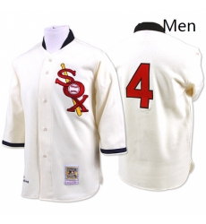 Mens Mitchell and Ness Chicago White Sox 4 Luke Appling Authentic Cream Throwback MLB Jersey Mens Mitchell and Ness Chicago White Sox 4 Luke Appling Authentic Cream Throwback MLB Jersey