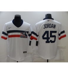 Men's Nike Chicago White Sox #45 Michael Jordan White Throwback Jersey Men's Nike Chicago White Sox #45 Michael Jordan White Throwback Jersey